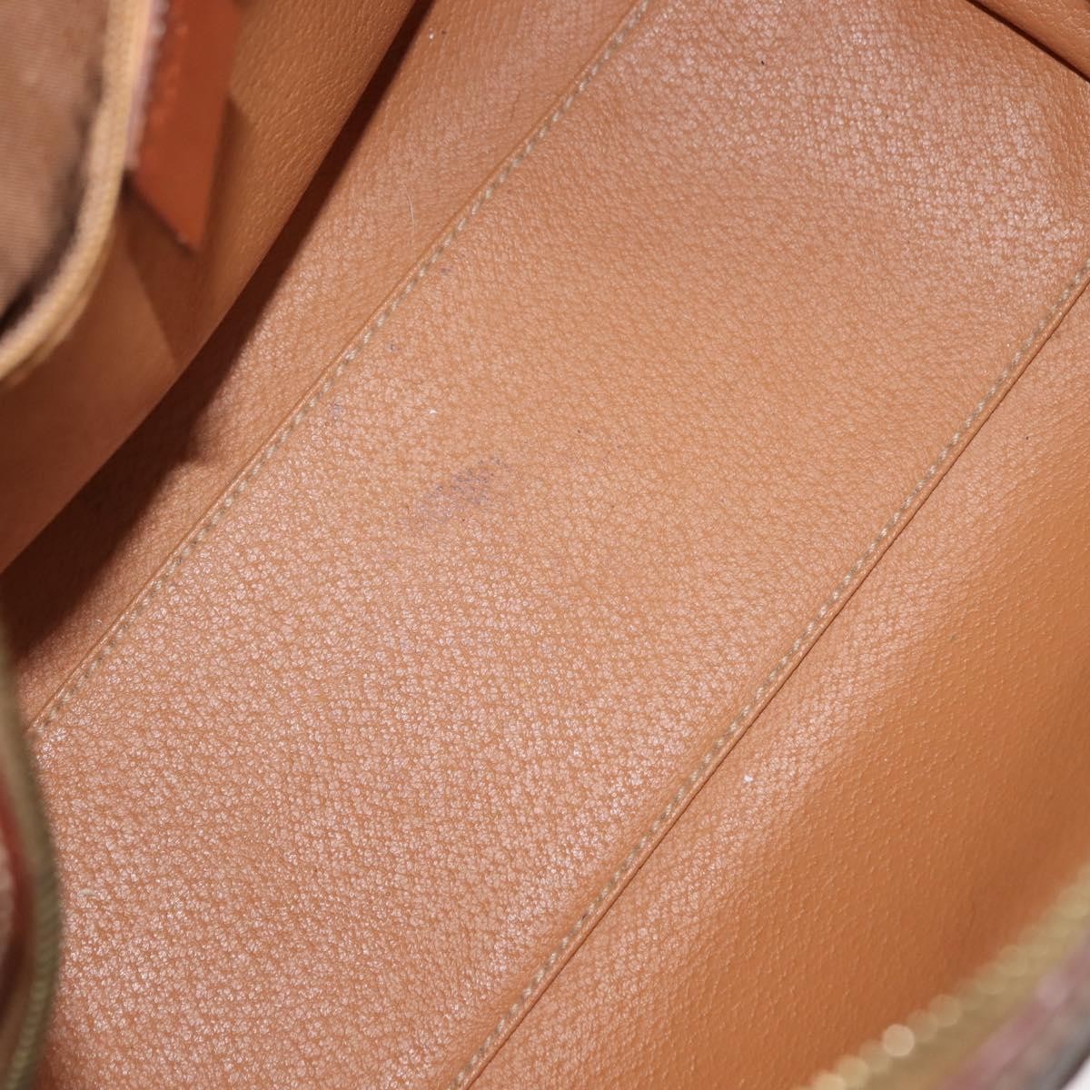 Celine Macadam Handbag Macadam with leather, BROWN, CANVAS, Handbag