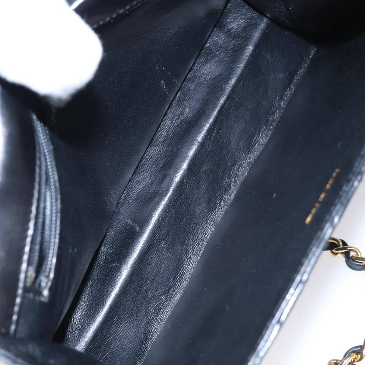 Chanel Vintage Full Flap Shoulder Bag Leather, BLACK, LEATHER, Shoulder bag