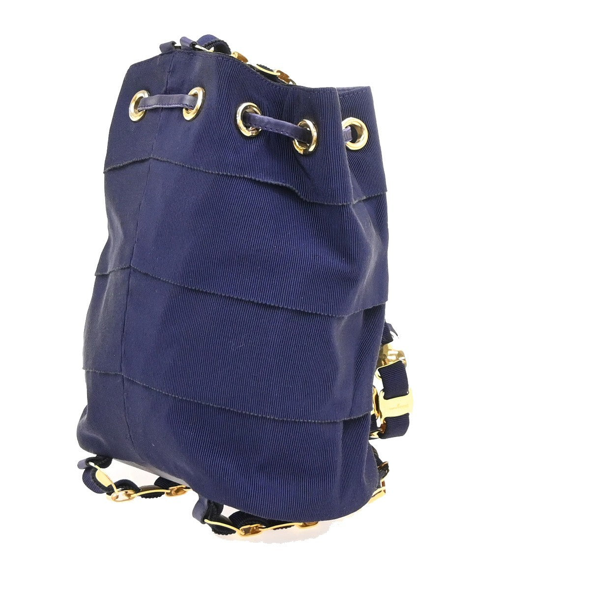 Salvatore Ferragamo Vara Chain Backpack Canvas, Purple, Canvas, Backpack