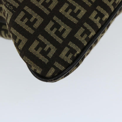 Fendi Vintage Zip Messenger Bag Zucca Canvas, BROWN, CANVAS, Shoulder bag
