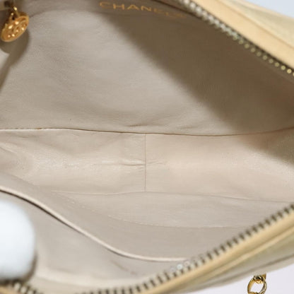 Chanel Vintage Front Pocket Camera Bag Satin, BEIGE, SATIN, Handbag