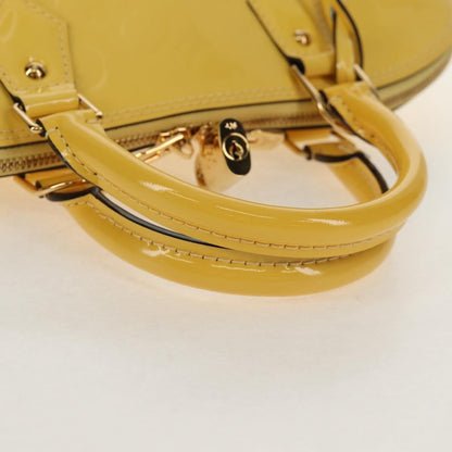 Louis Vuitton Alma Handbag Monogram Vernis, YELLOW, PATENT_LEATHER, Handbag