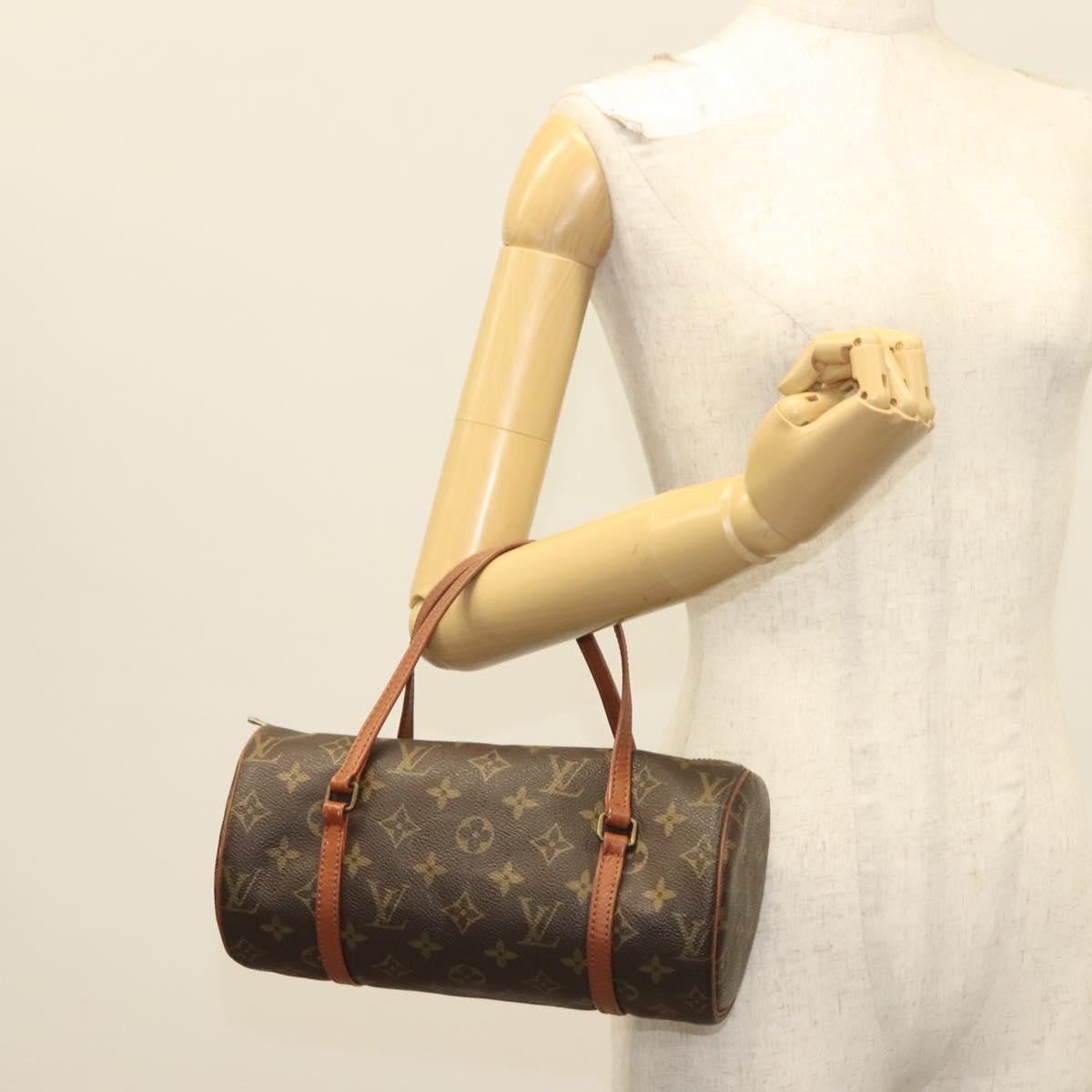 Louis Vuitton Papillon Handbag Monogram Canvas, BROWN, CANVAS, Handbag