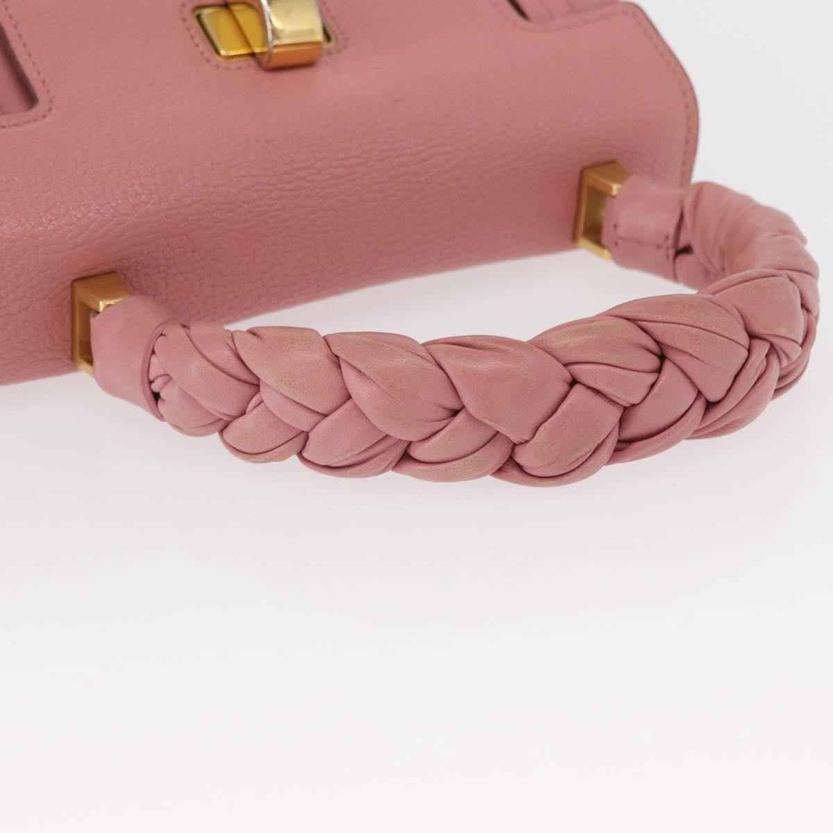 Miu Miu Click Convertible Satchel Leather, PINK, LEATHER, Handbag