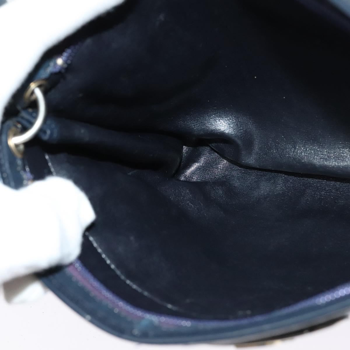 Christian Dior Vintage Trotter Shoulder Bag Canvas, NAVY, CANVAS, Shoulder bag