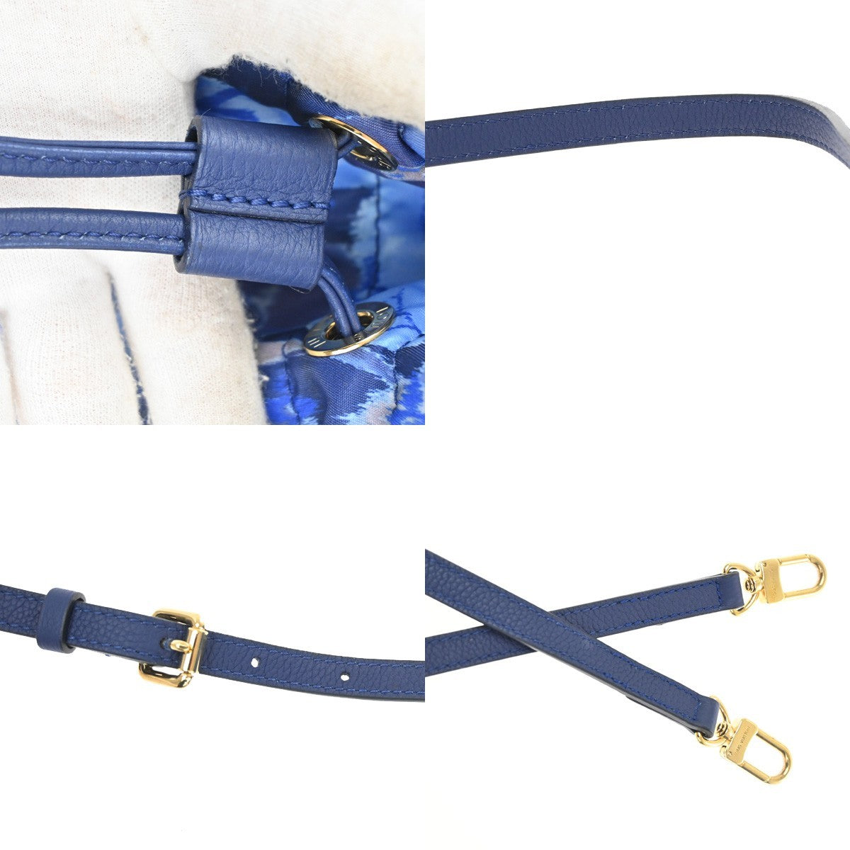 Louis Vuitton Noefull Handbag Ikat Nylon, BLUE, NYLON, Shoulder bag