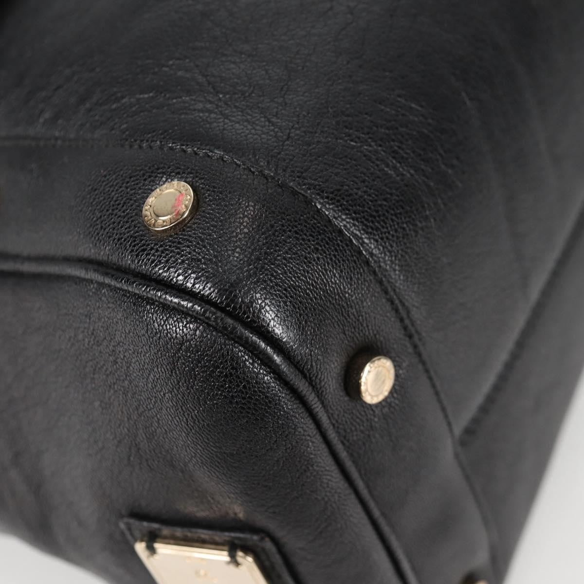 Bvlgari Chandra Top Handle Bag Leather, BLACK, LEATHER, Shoulder bag