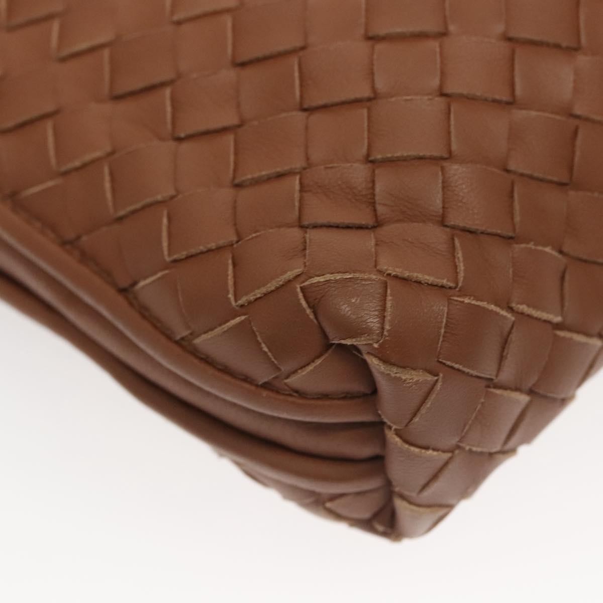 Bottega Veneta Intrecciato Leather, BROWN, LEATHER, Handbag