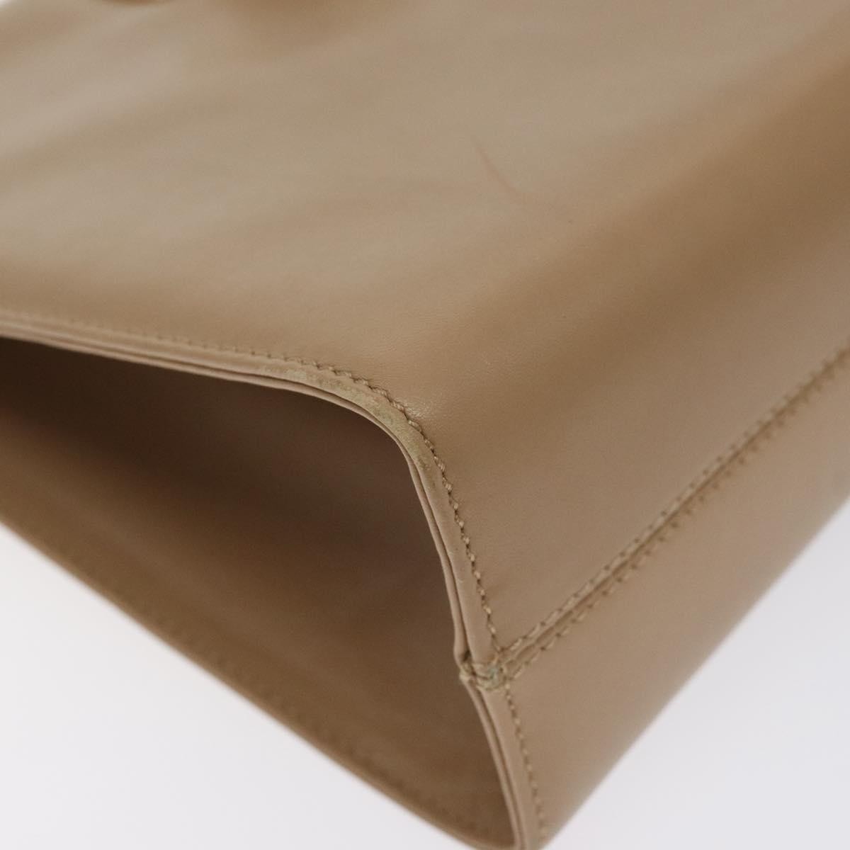 Salvatore Ferragamo Vintage Gancini Chain Shoulder Bag Leather, BEIGE, LEATHER, Shoulder bag