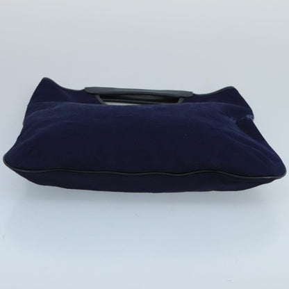 Celine C Macadam Handbag Canvas, NAVY, CANVAS, Handbag