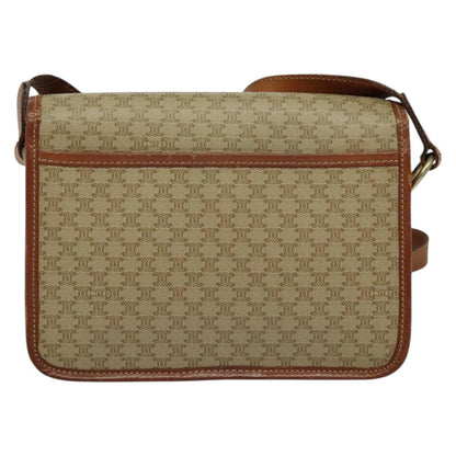 Celine Macadam Shoulder Bag PVC Leather, BEIGE, CANVAS, Shoulder bag