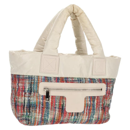 Chanel Coco Cocoon Reversible Tote Quilted Printed Nylon, WHITE, NYLON, Tote bag