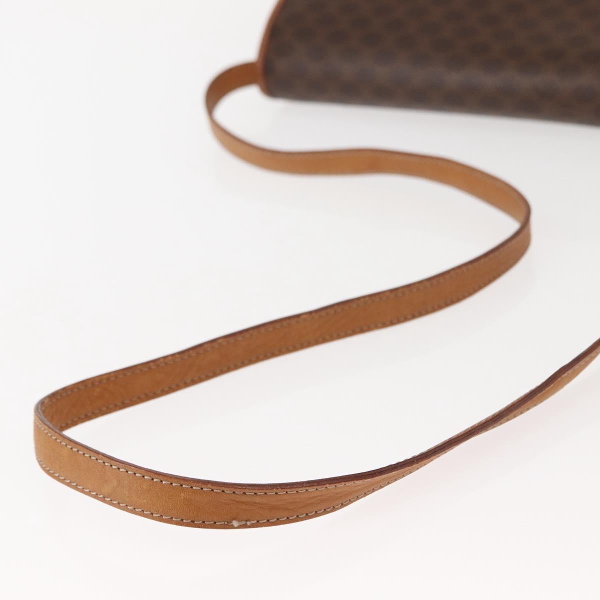 Celine Vintage Macadam Shoulder Bag Canvas, BROWN, CANVAS, Shoulder bag