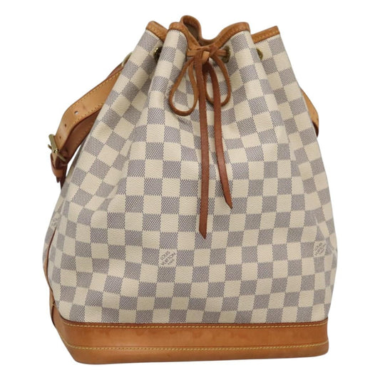 Louis Vuitton Noe Handbag Damier, White, Canvas, Shoulder Bag
