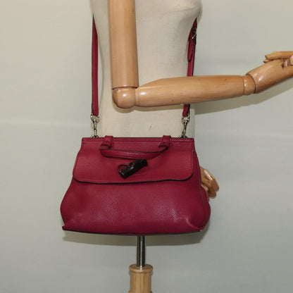 Gucci Bamboo Daily Top Handle Bag Leather, PINK, LEATHER, Handbag