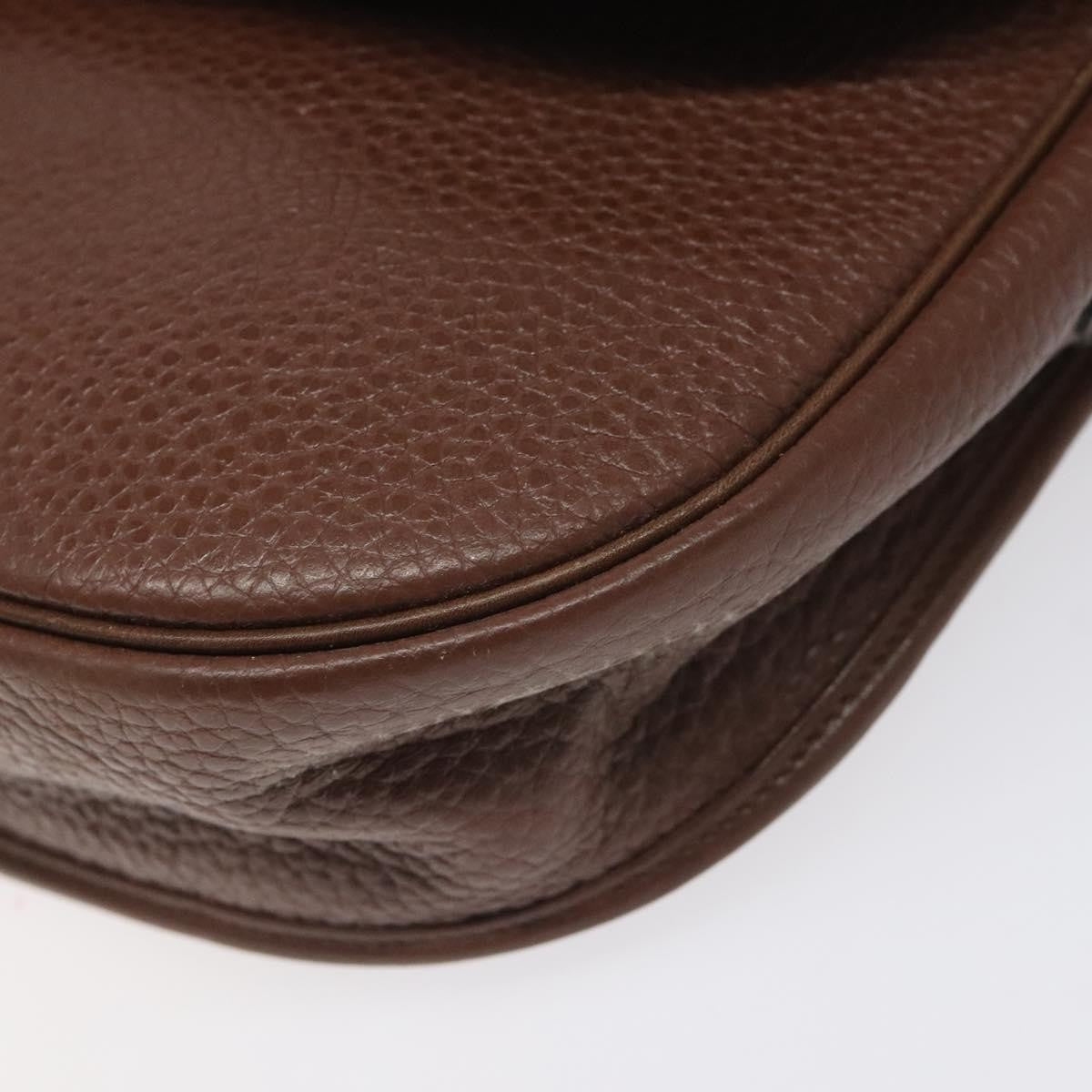 Christian Dior Vintage Shoulder Bag Leather, BROWN, LEATHER, Shoulder bag