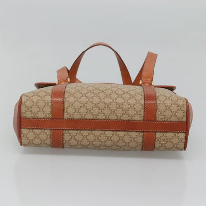 Celine Vintage Macadam Handbag Canvas, BEIGE, CANVAS, Handbag