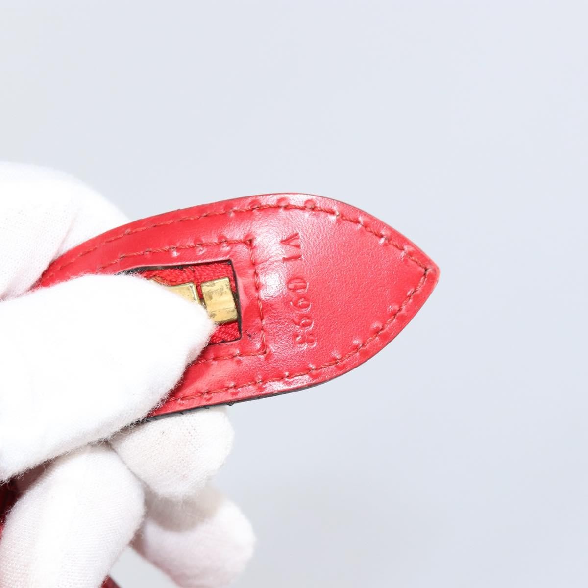 Louis Vuitton Saint Jacques Handbag Epi Leather, RED, LEATHER, Shoulder bag