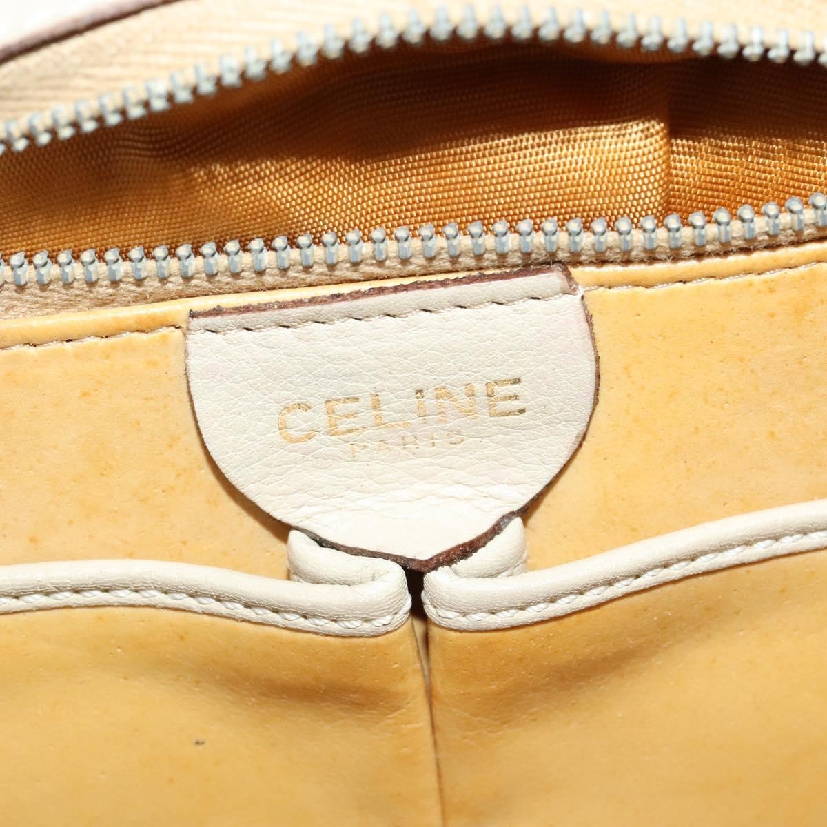 Celine Shoulder Bag Leather, BEIGE, LEATHER, Shoulder bag