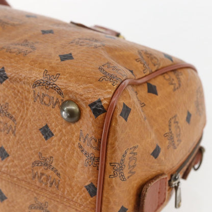 MCM Visetos logogramme Handbag Canvas and Leather, BROWN, CANVAS, Travel bag