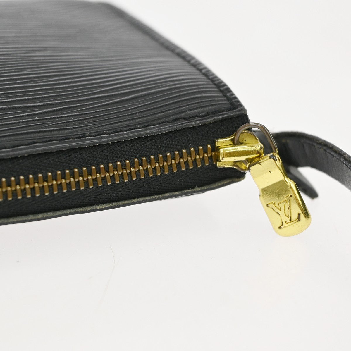 Louis Vuitton Pochette Accessoires Epi Leather, Black, Leather, Clutch