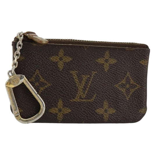 Louis Vuitton Pochette Clés Monogram Canvas, BROWN, CANVAS, Wallets