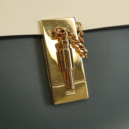 Chloe Drew Shoulder Bag Leather, BLUE, LEATHER, Shoulder bag