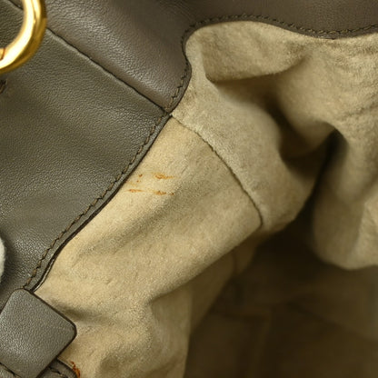 Prada Front Pocket Convertible Tote Leather, GRAY, LEATHER, Tote bag