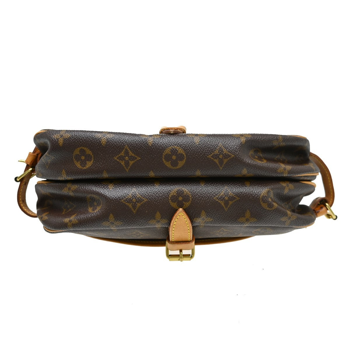 Louis Vuitton Saumur Handbag Monogram Canvas, Brown, Canvas, Shoulder Bag