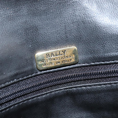 Bally Vintage Chain Shoulder Bag Quilted Leather, BLACK, LEATHER, Shoulder bag