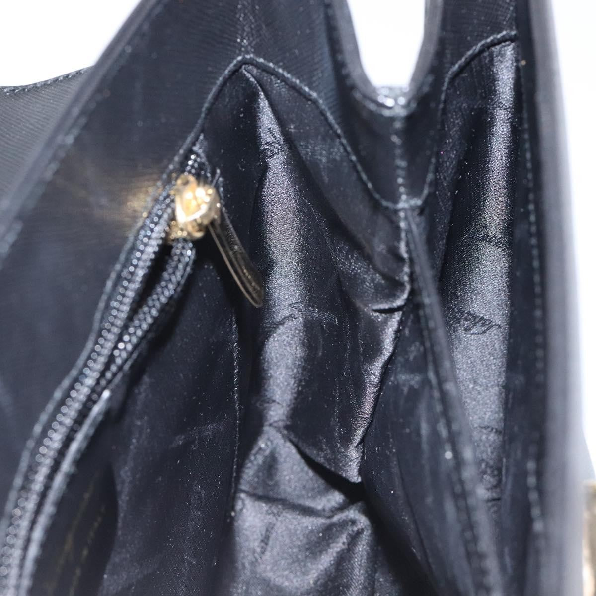 Salvatore Ferragamo Gancini Convertible Top Handle Bag Leather, BLACK, LEATHER, Handbag