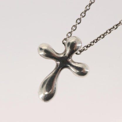 Tiffany & Co. Elsa Peretti Cross Pendant Necklace Sterling Silver, SILVER, SILVER, Necklace