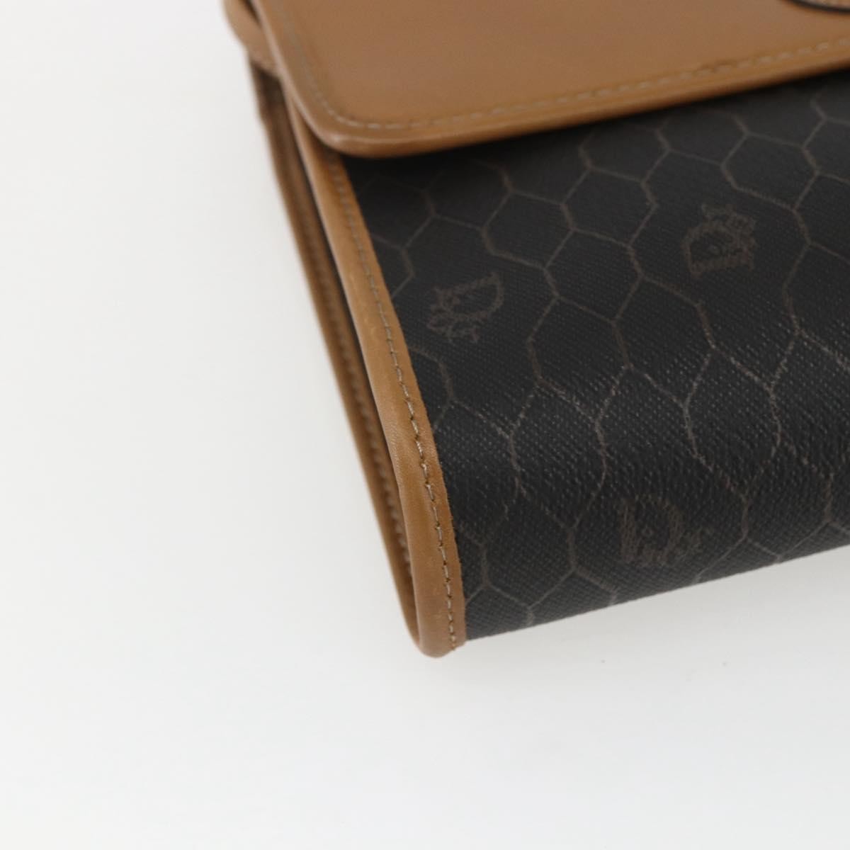 Christian Dior Vintage Honeycomb Shoulder Bag Canvas and Leather, BLACK, PVC, Shoulder bag