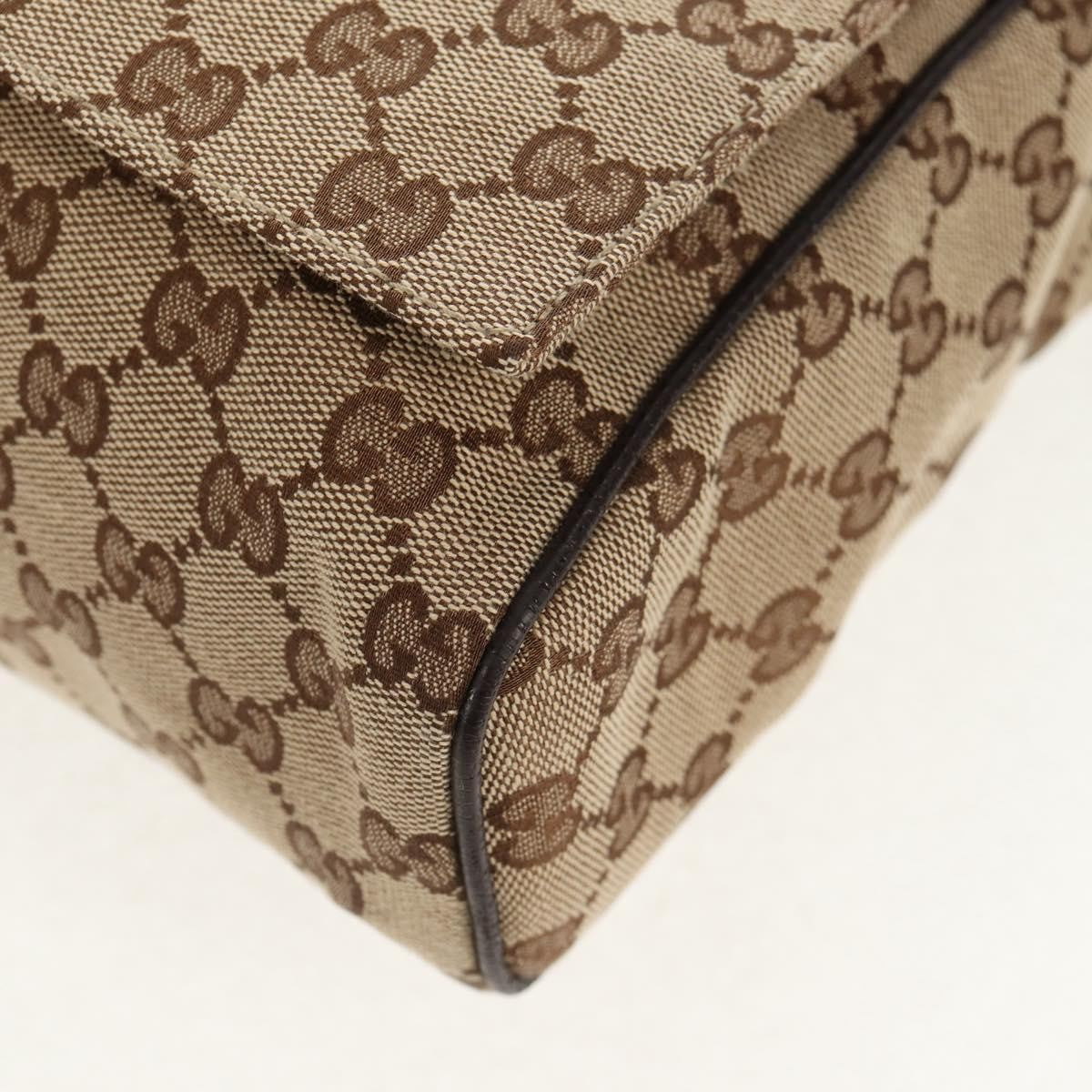 Gucci Flap Messenger GG Canvas, BEIGE, CANVAS, Shoulder bag