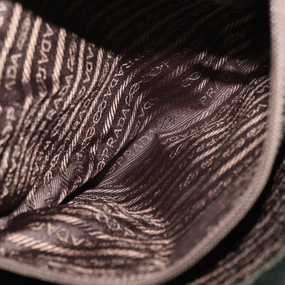 Prada Vintage Tote Tessuto with Leather, BROWN, NYLON, Tote bag
