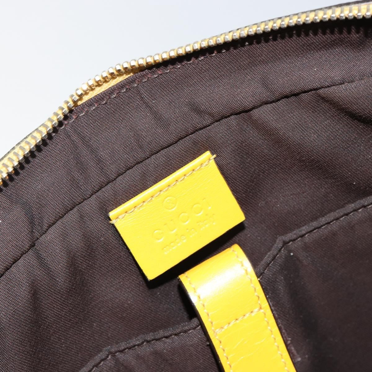 Gucci Diamante bright briefcase Leather, YELLOW, LEATHER, Briefcase