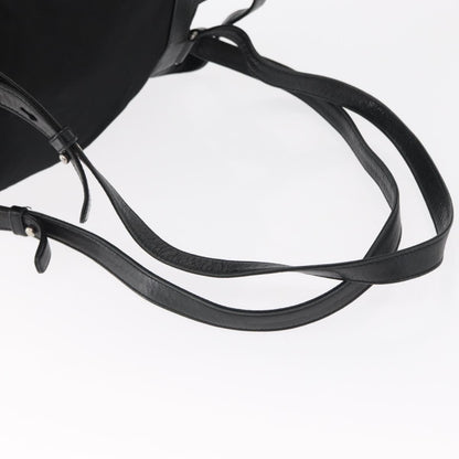 Prada Vela Double Front Pocket Backpack Tessuto with Saffiano Leather, BLACK, NYLON, Backpack