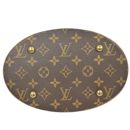 Louis Vuitton Petit Bucket Bag Monogram Canvas, Brown, Canvas, Tote Bag