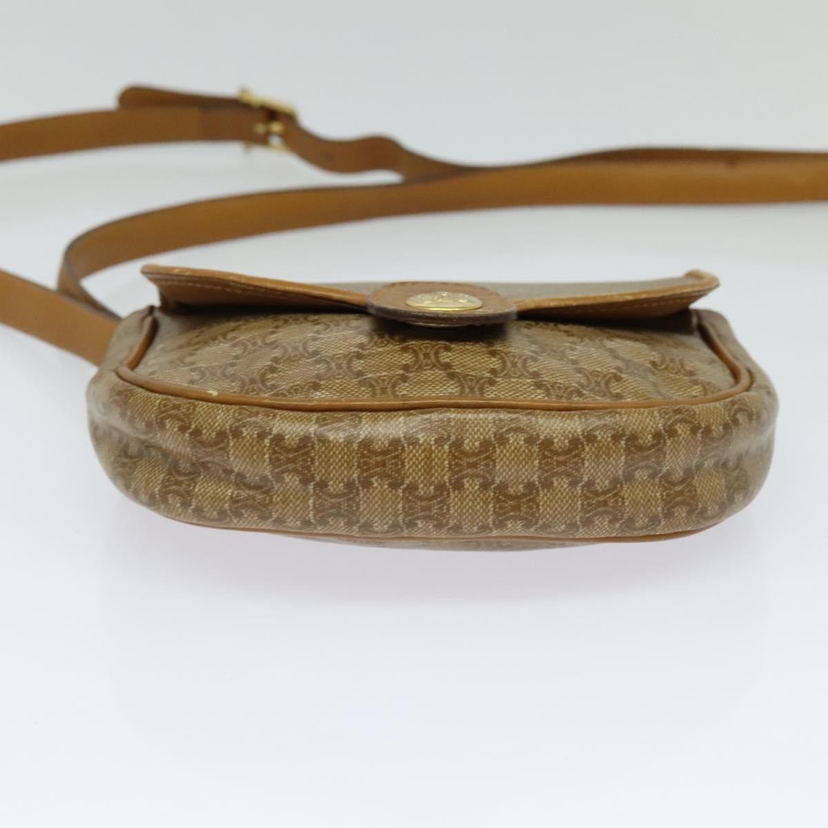 Celine Vintage Macadam Shoulder Bag Canvas, BEIGE, CANVAS, Shoulder bag