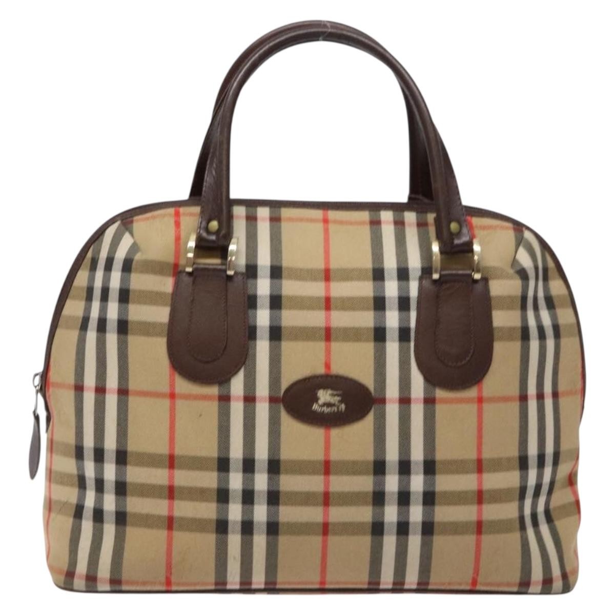 Burberry Nova Check Handbag Nova Check Canvas, BEIGE, CANVAS, Handbag