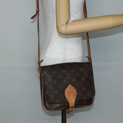 Louis Vuitton Cartouchiere Handbag Monogram Canvas, BROWN, CANVAS, Shoulder bag
