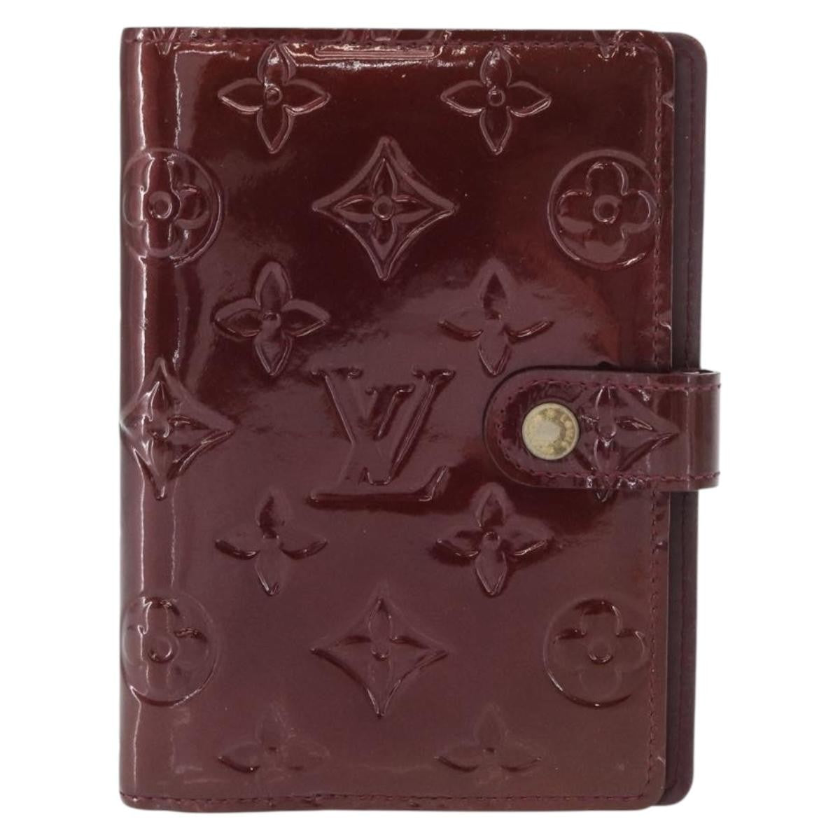 Louis Vuitton Mat Ring Agenda Cover Monogram Vernis, BURGUNDY, PATENT_LEATHER, Clutche & pouche