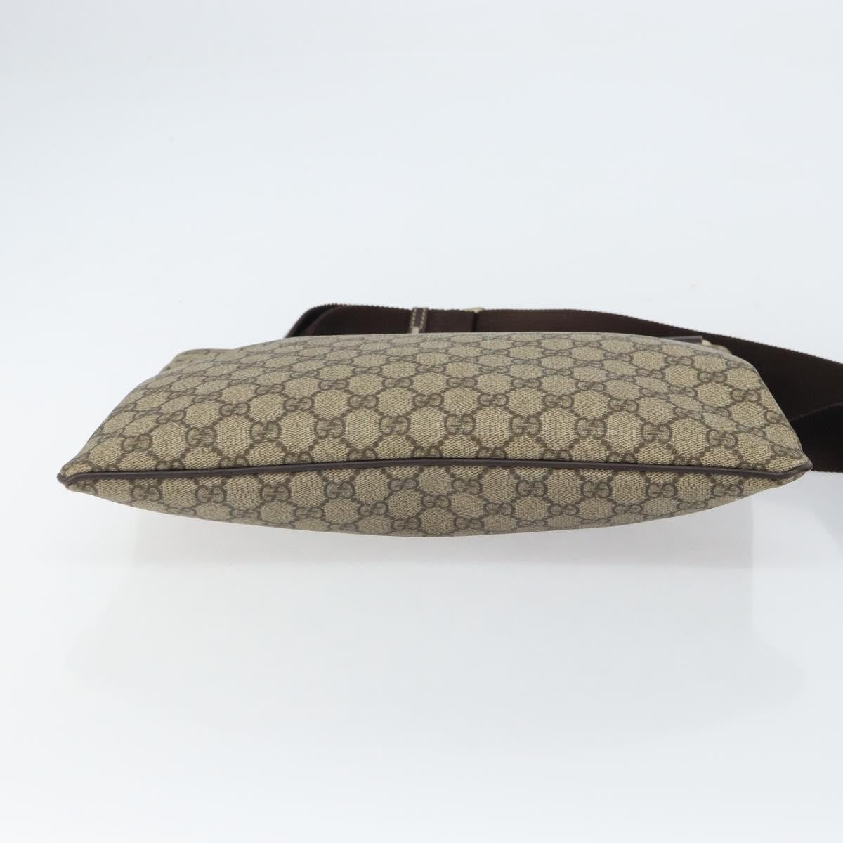 Gucci Zip Top Messenger Bag GG Coated Canvas, BEIGE, PVC, Shoulder bag