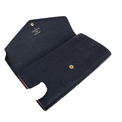 Louis Vuitton Sarah Wallet NM Monogram Empreinte Leather, NAVY, LEATHER, Wallets