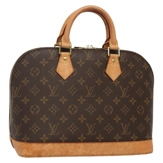 Louis Vuitton Alma Handbag Monogram Canvas, BROWN, CANVAS, Handbag