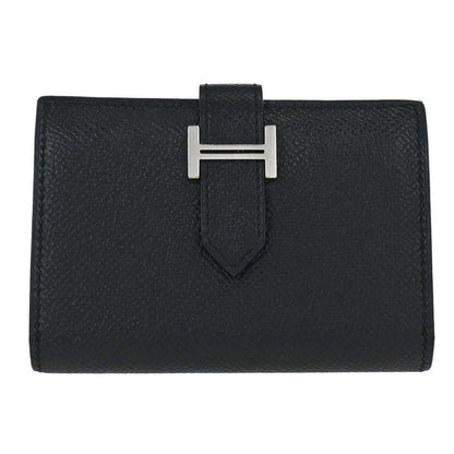 Hermes Bearn Wallet Epsom, Black, Leather, Wallet