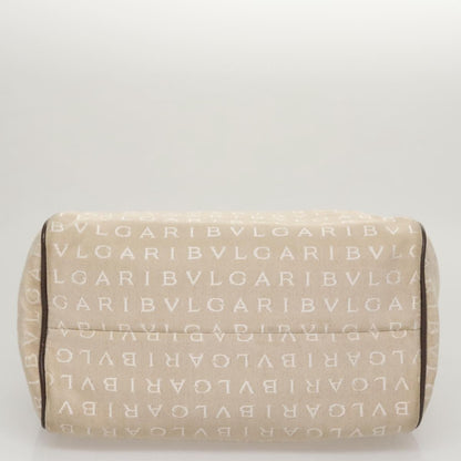 Bvlgari Logomania Handbag Canvas, BEIGE, CANVAS, Handbag