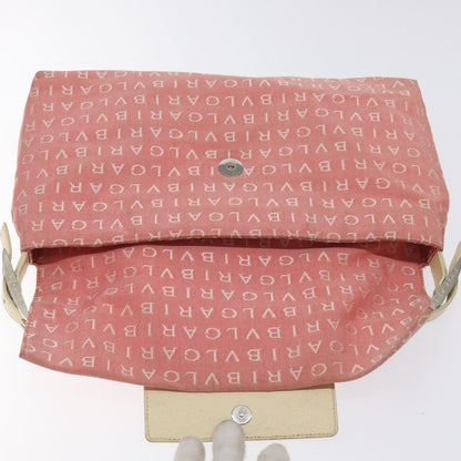 Bvlgari B.Zero1 Logomania Bag Canvas with Leather, PINK, CANVAS, Shoulder bag
