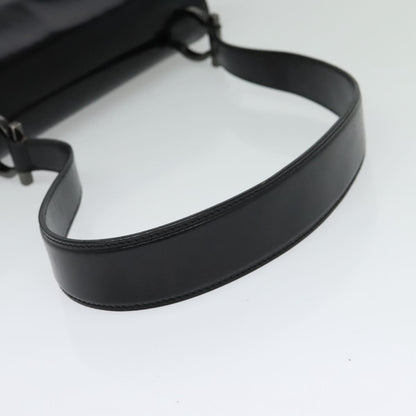 Salvatore Ferragamo Gancini Shoulder Bag Patent Leather, BLACK, PATENT_LEATHER, Shoulder bag