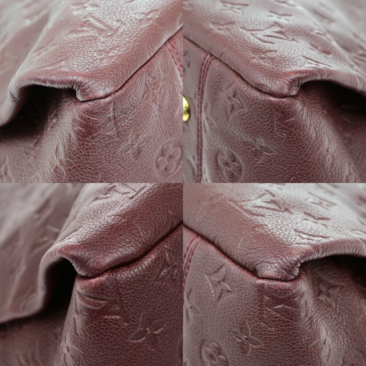 Louis Vuitton Artsy Handbag Monogram Empreinte Leather, RED, LEATHER, Shoulder bag